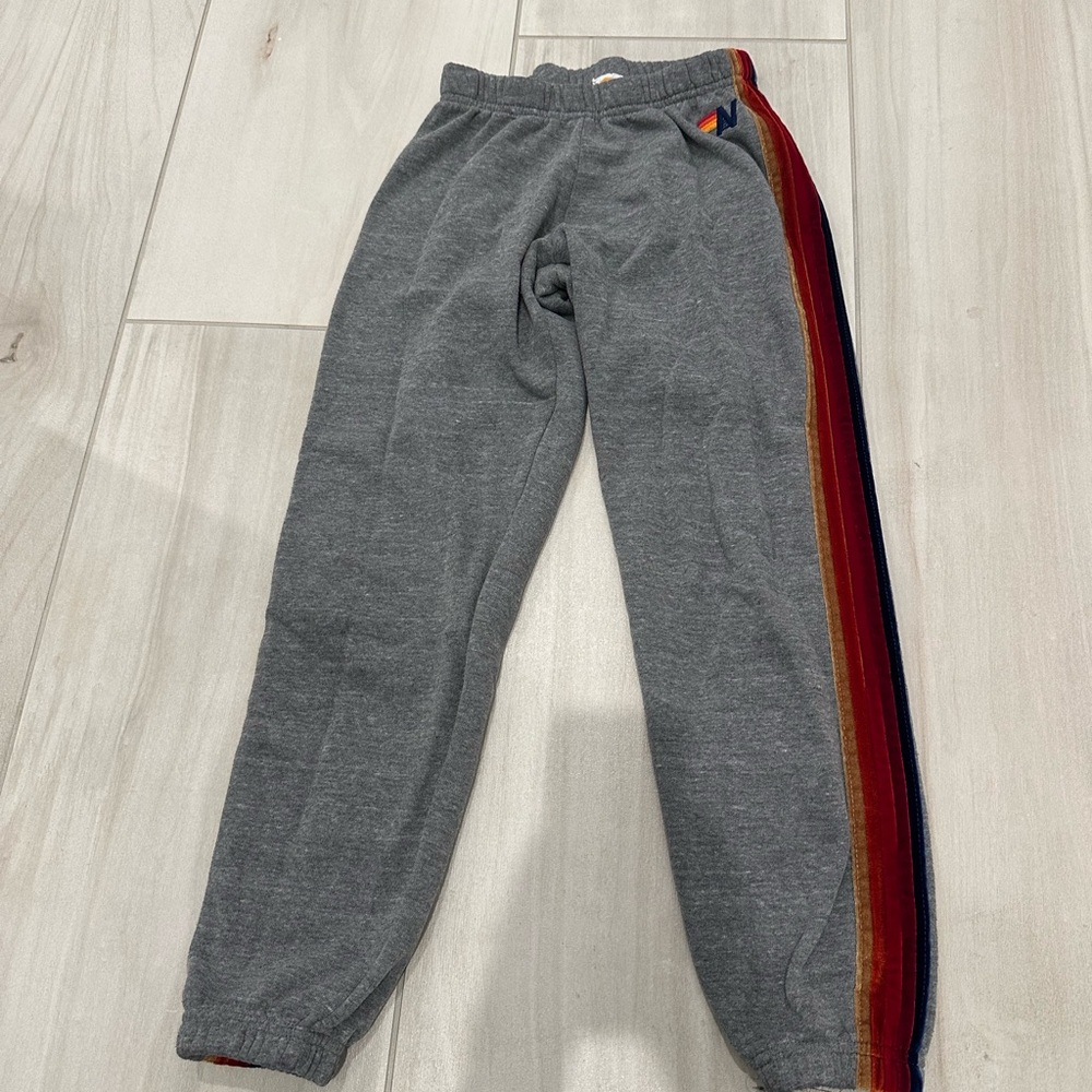 Aviator Nation classic velvet striped sweatpants